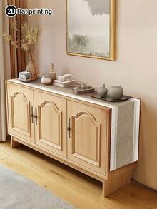 1 Stück, minimalistischer moderner Wohnzimmer Esszimmertischdecke, Mikrowellen-Staubschutzhülle, Schutzhülle, rechteckige Tischdecke, waschbar, geeignet für Familienessen, Couchtisch, Küche und Esszimmer Dekoration, Esstisch Dekoration Party und Szenendekoration, Heimdekoration, Outdoor Terrassen Tischläufer Dekoration, Eingangsbereich Dekoration, Kamin Tuch Dekoration - Beige - Übersicht 5