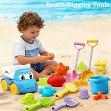 20Pcs Kids Beach Toy Set(No Sand Included), Beach Building Kit With Bucket Shovel & Beach Car, Indoor Outdoor Toys(Random Color), Birthday All Holiday - Multicolor - View 5