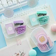 1pc Portable Mini Macaron Color Stapler Set, Random Color - Sets - View 2