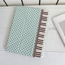 薄荷綠波點鋼琴鍵印花平板保護殼，附筆槽，相容 iPad 10代 Smart Cover/11(A16 2025)/相容 Galaxy S9/S7/S10+/相容 /相容 - 彩色 - 查看 10