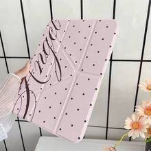 極簡粉色波點平板翻蓋保護殼，附筆槽，相容 iPad 10代 Smart Case/11(A16 2025)/相容 Galaxy S9/S7/S10+/相容小米/相容華為 - 彩色 - 查看 3