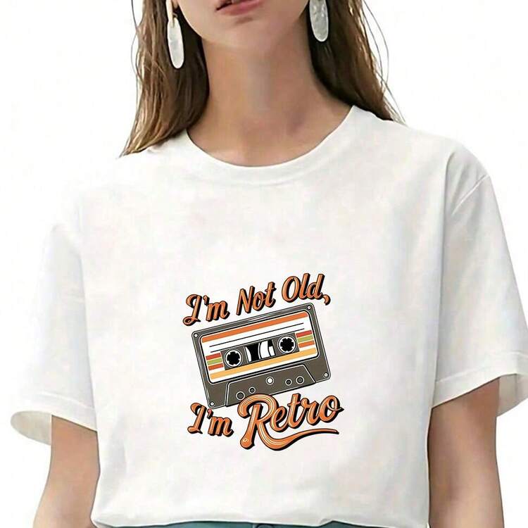 1/2/3PCS Water-Washable Heat Transfer Prints, Vintage Cassette Tape Centered With Orange Rounded Font Slogans Above And Below, Warm Brown And Orange Color Palette With Retro Atmosphere, Vintage Style, Suitable For T-Shirts And Pillows - Multicolor - View 5