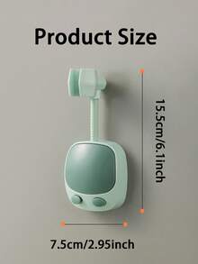 1pc No-Drill Adjustable Rotating Shower Head Holder, Universal Rotating Shower Mount, Bathroom Shower Head Support, Suitable For Daily Bathing, Practical Summer Bathroom Accessory, Home Gift - Style 1 - View 3