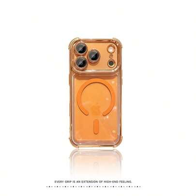 Étui de téléphone transparent électrolytique magnétique compatible avec iPhone 14 15 15 Pro Max 16 16 Pro 16 Pro Max 17 17 Pro 17 Pro Max 13 13 Pro Max 12 12 Pro 12 Pro Max