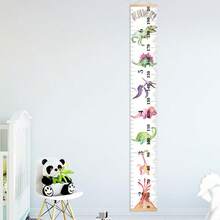 Decorative Cartoon Dinosaur Baby Height Chart Sticker, Portable Removable Height Ruler, No Nails, No Wall Damage, No Residue - Multicolor - View 7