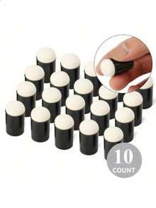 10pcs Handmade Finger Sponge Stamp Pens, Suitable For Finger Painting, Card Making, Stamping, Coloring And Art Projects, Perfect For Children And Teachers Back To School Supplies - Black - View 1