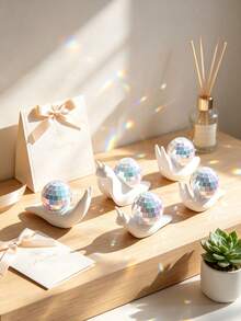 Snail Disco Ball Sun Catcher Indoor Window Decor, Refractive Desktop Ornament, Creative Home Room Decoration - A - View 1