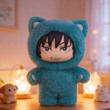 Miniso Jujutsu Kaisen Cat Park Party Plush Ornament Blind Box, Soft Fluffy Skin-Friendly Plush, Cute Cat Themed Cartoon Hanging Decor For Bags, Anime Collectible Toy, Ideal Holiday Birthday Gift (1 PC Random Delivery) - Multicolor - View 2