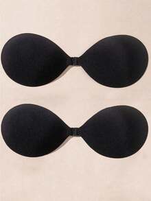 1/2/4pcs Reusable Front-Clasp Silicone Adhesive Bra, Invisible Strapless Underwear, Suitable For Summer Spaghetti Strap Tops, Wedding Evening Dresses - Multicolor - View 15