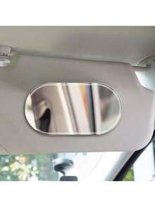 1/2pcs Car Sun Visor Stainless Steel Makeup Mirror, Anti-Shatter Auxiliary Rearview Dual-Use Beauty Mirror - A - View 4
