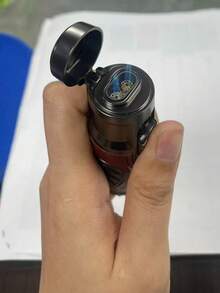 Encendedor doble Soplete  llama azul metal exquisito, pequeño encendedor a prueba de viento - Ver 10
