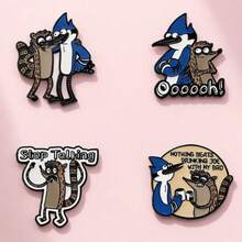 1/4 Funny English Quote Anime Brooch, Alloy Badge For Clothing And Bag Decoration, Niche ACG Accessory Gift - Multicolor - View 4