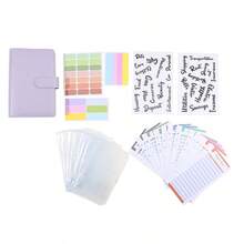 A6 Colorful Budget Binder, 6-Ring, 8 Zipper Envelopes, 2 Stickers, All-In-One Notebook Wallet, Cash Management Storage Organizer - A - View 6