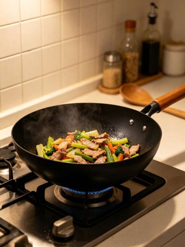 This Wok Conducts Heat Evenly, Comes With A Comfortable Grip Handle, And Is Compatible With Various Stoves. Its Deep Pot Body Makes Stir-Frying Easy, Making It Extremely Practical For Daily Cooking.