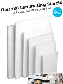 Thermal Laminating Pouches Multi-Size A4 A5 7" 6" 5" 3" 50/100Pcs Clear Protective Film For Photo & Document - Plastic Film - View 1
