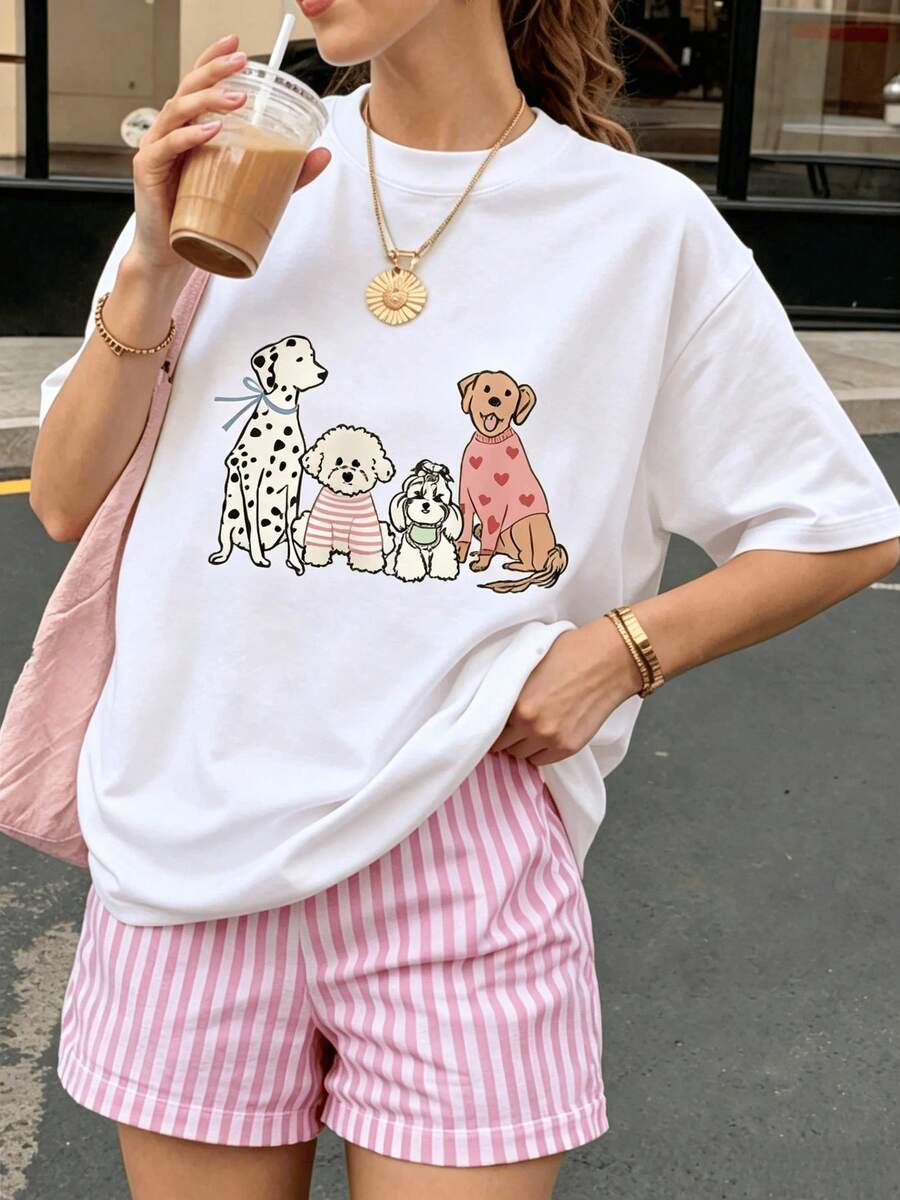 Pure T-Shirt For Women Short-Sleeved Niche Design And Design Print 2026 Summer New Loose Half-Sleeved Slim Top For Women - style1 - 查看 1