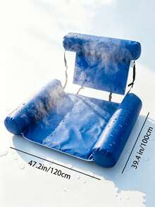 Inflatable Swimming Pool Floating Chair, Colorful Durable Polyester Hammock-Style Lounge Chair With Armrests And Headrest, Suitable For Relaxing At Beach, Lake Or Pool - Inflatable Floating Seat - View 3