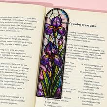 Painted Glass Floral Acrylic Bookmark, Fashionable Artistic Reading Accessory, Unique And Charming Appearance, Suitable For Birthday, Mother's Day, World Book Day And Various Festivals, Ideal Gift For Women And Female Book Lovers - One Size - View 11