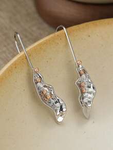 Gmzalx Bohemian Vintage Women's Long Earrings, Pleated Design, Suitable For Daily Commute, Art Travel, Dating - Two-color - View 5