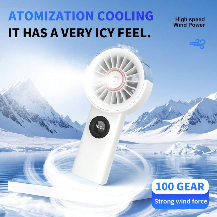 2合1手持噴霧風扇 + 行動電源 | 便攜式噴霧風扇與手機充電器，夏季涼爽必備 - 多色 - 查看 1