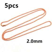 5件 65公分長 1.5-2.4mm 球珠鏈項鍊含連接件 DIY珠寶製作配件 - iron chains - 查看 27