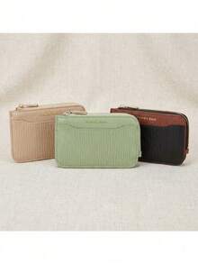 Pomelo Best Color Block Leather Zipper Card Holder Multi Card Slots Slim Mini Wallet For Women,Wallets For Women - Multicolor - View 7