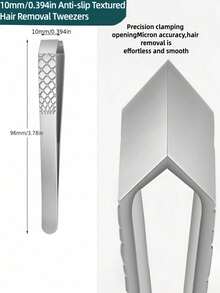 10mm Wide Stainless Steel Epilator And Hair Removal Device - Ergonomic Handle, Suitable For Men And Women With Large Opening, Multi-Functional For Face And Body (Bikini Line, Eyebrows, Beard, Chin, Upper Lip) - Durable And Hygienic Design, Suitable For White Hair And Facial Hair, Multi-Functional Beauty Tool With High-Precision Tweezer Mechanism - View 4
