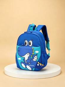 1pc Personalized Back To School Cute Dinosaur Backpack, Zipper Closure Nylon Material, Adjustable Shoulder Straps, Hand-Carry, Suitable For School, Shopping, Daily Outings, Outdoor Trips. Birthday Gift. - Multicolor - View 10