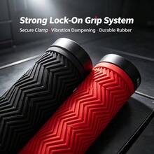 MOTSUV 1 Pair Mountain Bike Handlebar Grips, Single-Sided Lock-On Rubber Hand Grips, Anti-Slip Durable Dual-Channel Rubber - Multicolor - View 4