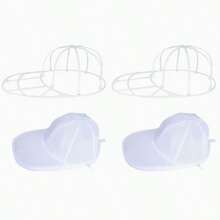 1/2pcs (White Cleaning Cloth + Holder) Hat Washing Bag, Anti-Deformation Hat Protector Bag, Washing Machine Hat Washing Tool, Baseball Cap/Baseball Cap Washing Rack, Suitable For Cleaning Various Hats - Multicolor - View 9