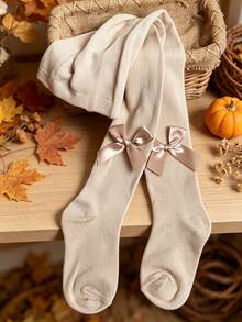 4/1pc Girl's/Girls' Autumn/Winter Snug Fit Leggings, Retro Maillard Color Palette Sweet & Cute Girls' Tights, Suitable For Daily Wear - Multicolor - View 21