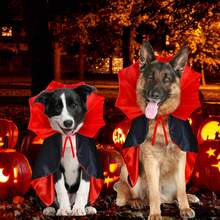Dog Halloween Costume, Dog Vampire Demon Cape Cloak Set, Suitable For Small, Medium, Large Dogs, Cosplay And Daily Wear (Large Size) - View 8