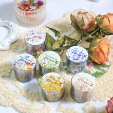 6 Rolls Floral Washi Tape Set, Suitable For Crafts, Journals, Scrapbooks, Planners, Gift Wrapping With Sunflower, Rose, Hydrangea, Butterfly Decorative Masking Tape - A - View 11