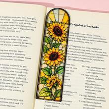 Painted Glass Floral Acrylic Bookmark, Fashionable Artistic Reading Accessory, Unique And Charming Appearance, Suitable For Birthday, Mother's Day, World Book Day And Various Festivals, Ideal Gift For Women And Female Book Lovers - One Size - View 7
