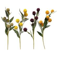 家居花藝與婚禮裝飾用人造綠植與仿真花－捲花式小球菊與蒲公英 - 彩色 - 查看 6