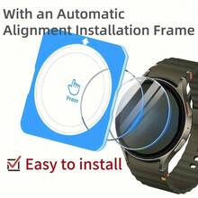 6pcs Tempered Glass Screen Protector For Samsung Galaxy Watch 7 Series - 9H Hardness, With Alignment Frame, Anti-Fingerprint, Perfect Fit, Bubble-Free - For Watch7 Ultra - View 6