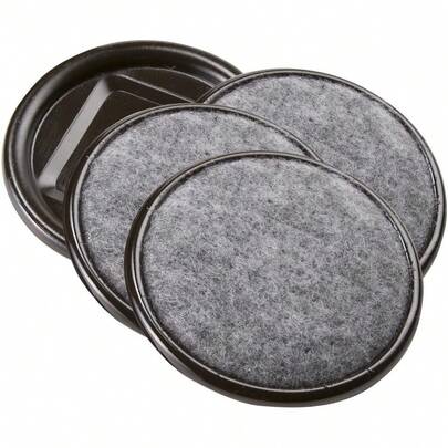 Tazas de Ruedas de Muebles Reutilizables Redondas de 2-1/2 para Alfombra, Sillas de Oficina, Escritorios y Carritos, Tazas de Ruedas de Muebles para Alfombra y Superficies de Madera Dura, Paquete de 4, Marrón