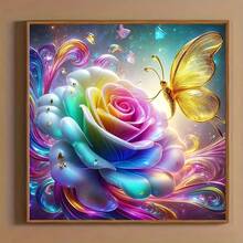 1pc - DIY Handmade 5D Diamond Painting Kit, Suitable For Adults And Beginners, Craft Supplies, Applicable For Living Room, Bedroom, Office, Wall Decor Art. - round diamond - View 3