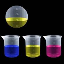 4pcs/Set 50ML/100ML Clear Plastic Beakers, Laboratory Measuring Cups, Kitchen Baking Supplies, Measuring Tools - Transparent - View 2