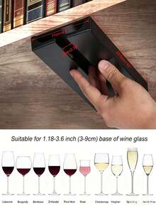 Under Cabinet Wine Glass Rack, No-Drill Under Cabinet Wine Glass Storage Rack, Stemware Rack, Wine Glass Stemware Draining Rack, Glassware Drying Rack, Suitable For Kitchen, Bar And Restaurant - Black - View 3