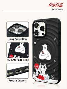 Coca-Cola The Phone Case With Wireless Charging Function Is Full Of Vitality And Passion. It Is Made Of Lightweight Materials And Has Anti Scratch, Anti Drop, And Anti Slip Design To Protect Your Hand In A Cartoon Anime Style. The Case Is Compatible With Apple 17 17Air 17Pro 17ProMax 11,12,13,15,16 Pro,16ProMax,14Plus,15Plus,16Plus,15Pro,16PLUS,XR. Suitable For Gifting To Friends And Family - Black - View 3