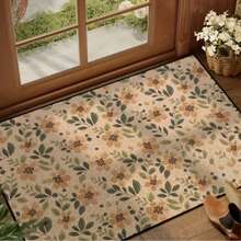 1 pieza Felpudo de estilo campestre francés con estampado floral pequeño, Felpudo de bienvenida, Alfombra pequeña de otoño/invierno, Felpudo para exteriores, Alfombra de cocina, Decoración del hogar, Felpudo de entrada, Alfombra de área - Multicolor - Ver 4