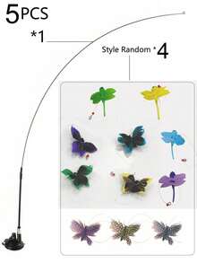 Cat Toy Single Pack Suction Cup Rod, Realistic Insect Shaped Cat Teaser Wand, Suitable For Cat Self-Entertainment. Simulated Insect Cat Teaser Wand With Replaceable Head. Cat Toy For Self-Entertainment. Vivid Insect With Replaceable Head - View 14