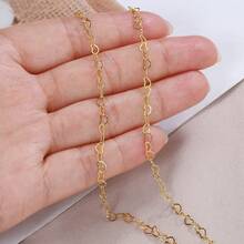 1m Fashion Heart-Shaped Hollow Copper Chain, Suitable For DIY Handmade Women's Necklace, Bracelet Jewelry Accessories - Chain - View 8