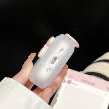 Cute Cat Ear Bow Apple Pro 3/1/2/3/4 & Pro/Pro 2 Bluetooth Earphone Protective Case Pink Cat Ear + Pink Button - Baby Pink - View 6