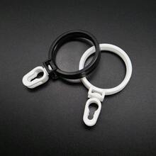 6pcs Minimalist Thickened Quiet Curtain Rings, Multi-Color Plastic Roman Rod Curtain Hooks, Universal Curtain Hanging Accessories, Home Decor - Multicolor - View 6