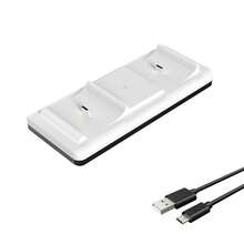 P5 Dual Charging Dock, 2H Fast Charge For 2 Controllers, Smart Power Management Chip, Type-C Input, Anti-Slip Base, Black, Charging Station For P5 Controllers - Black and White - View 12