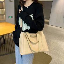 1pc Women's Nylon Shoulder Bag, Large Capacity Daily Tote Bag With Detachable Shoulder Strap, Zipper Closure And Multiple Pockets, Machine Washable (Multiple Colors Available) | Fashion Casual Bag, Best Gift For Mother, Girlfriend - View 6