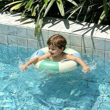 Happy wind Swim 1件兒童充氣游泳圈座墊，加厚PVC材質，適用於泳池/海灘，水上派對裝飾與游泳，開學第一天 - 彩色 - 查看 5