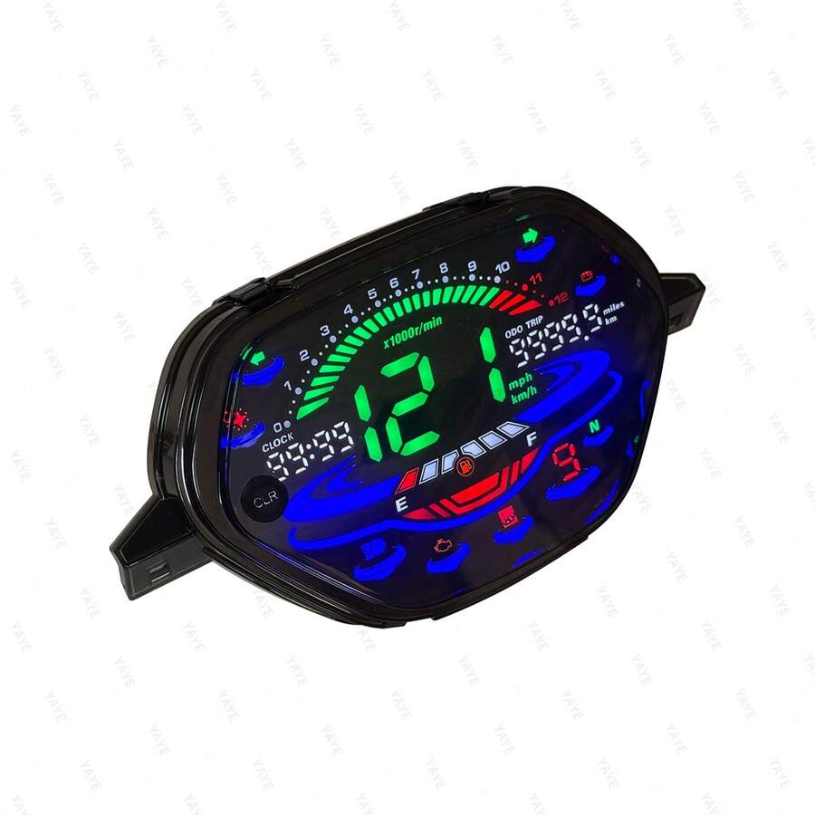 Digital Display Instrument Panel (Includes Speedometer And Tachometer) For Wave Alpha 100/110, EX5, CX, DX - Instrument - View 1